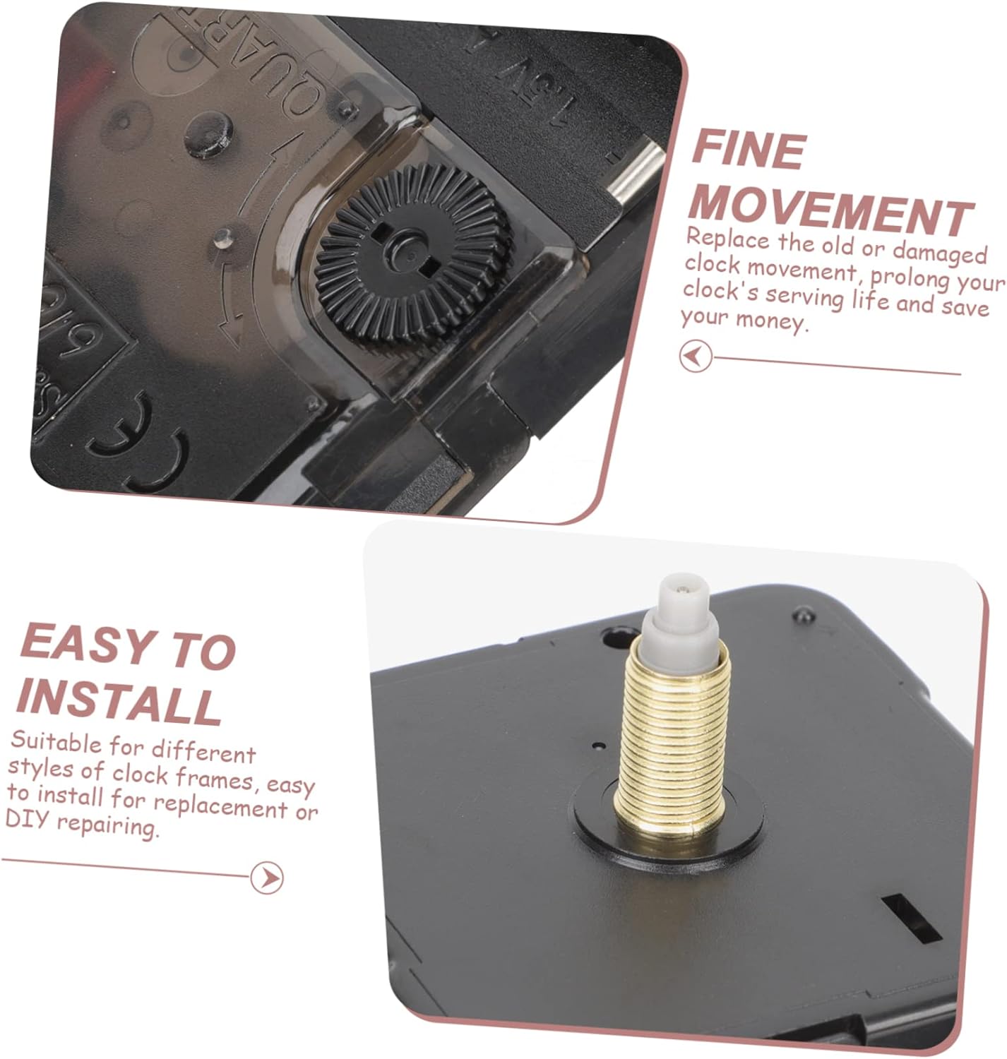 DOITOOL 2sets Clock Hands with High Torque Mechanism for Wall Clocks for Accurate Timekeeping and Easy Installation