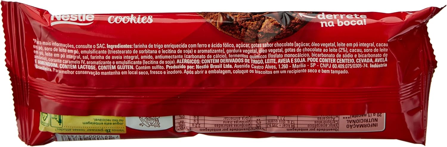 Nestlé Cookie Gotas De Chocolate Classic 60G