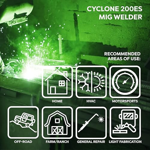 Miniatura 7 de Everlast Cyclone 200ES - Soldador MIG - 180 amperios, voltaje dual 110220 V, inversor IGBT, capacidad MIG y Stick