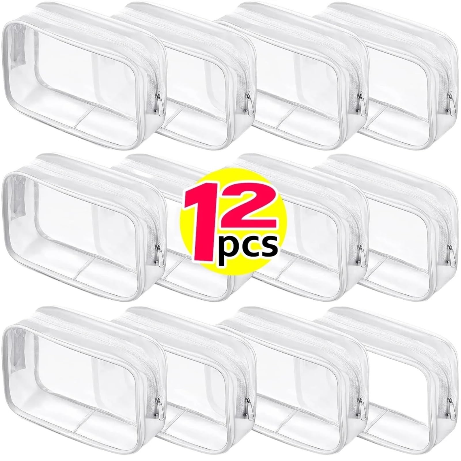 Bolsa de Aseo Impermeable Organizador de Viaje Almacenamiento PVC Transparente