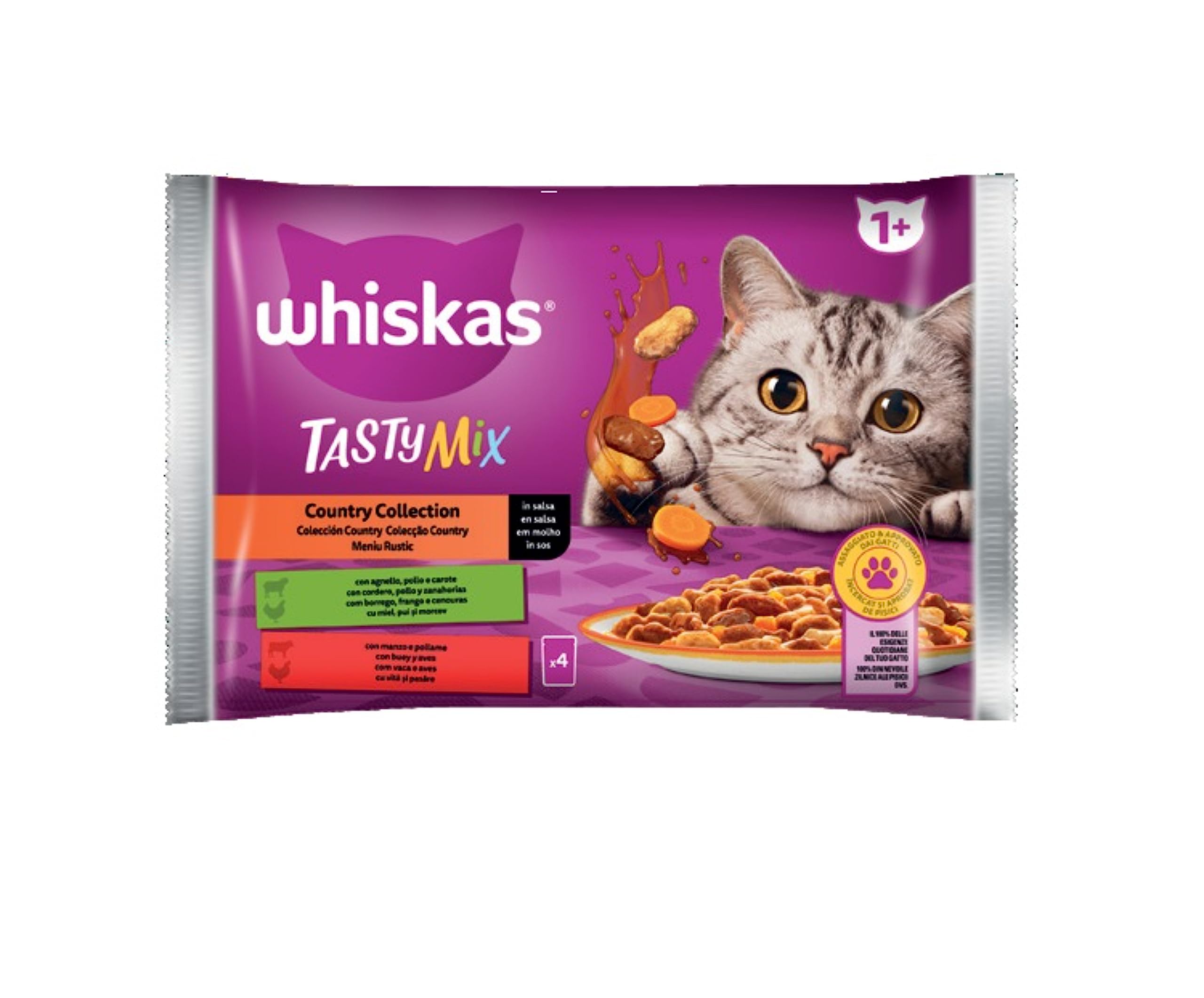 Whiskas Country Collection Wet Cat Food in Sauce 4x85g