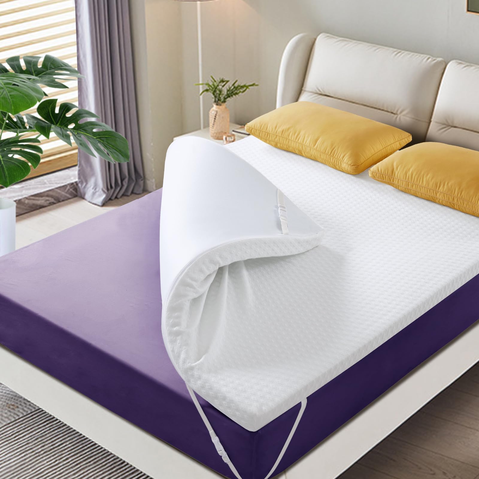 Lounj 2 Inch RV Gel Memory Foam Mattress Topper (RV King