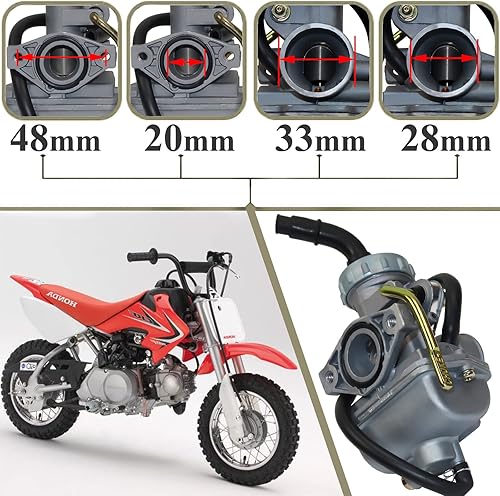 Miniatura 2 de Juego de carburador PZ20 para Honda SL70 Motosport 70 1971 1972 1973 XL70 1974 1975 1976 XL 70 XL80S XL 80S 1980 1981 1982 1983 1984 1984 1988 1984