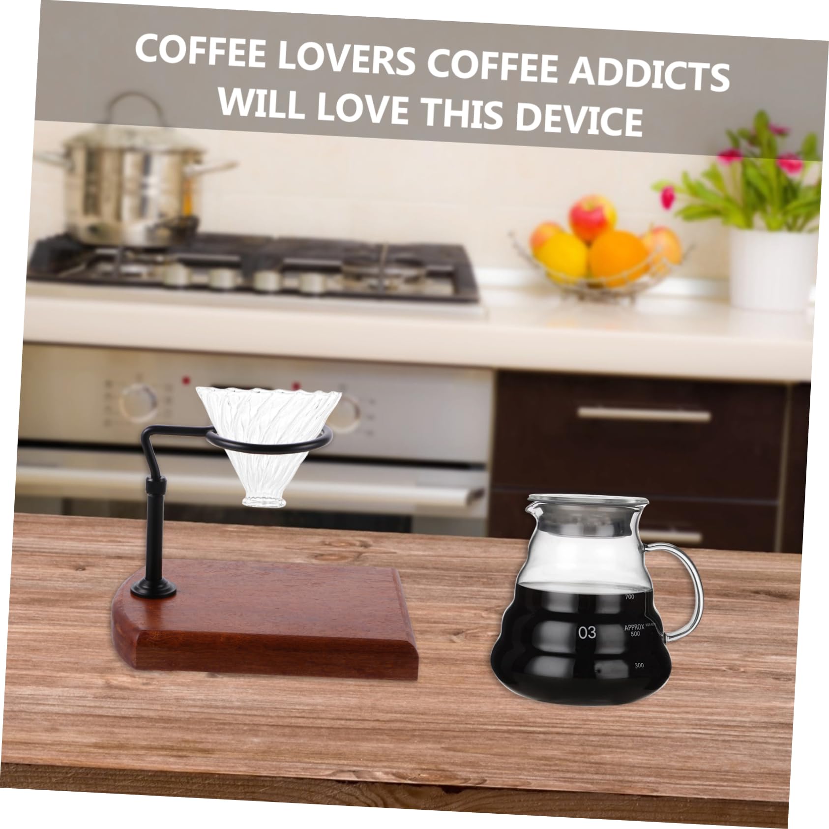 NUOBESTY Kaffeefilterhalter und Aluminium Verstellbarer Handkaffeehalter für Filterbecher Praktisches Kaffeezubehör für Handbrühung Zuhause oder Büro