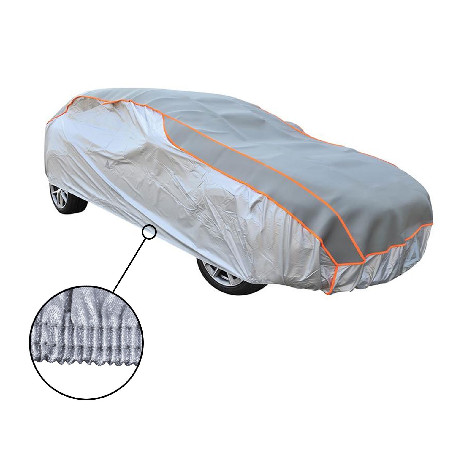 granizo – Garage XXL para exterior Clase & SUV Invierno Adecuado 570 x 178 x 119 cm – Plata con goma + Gratis Aparcamiento Q7, 7, X5, X6, Range Rover, G, GLE, ML, Navara, Patrol