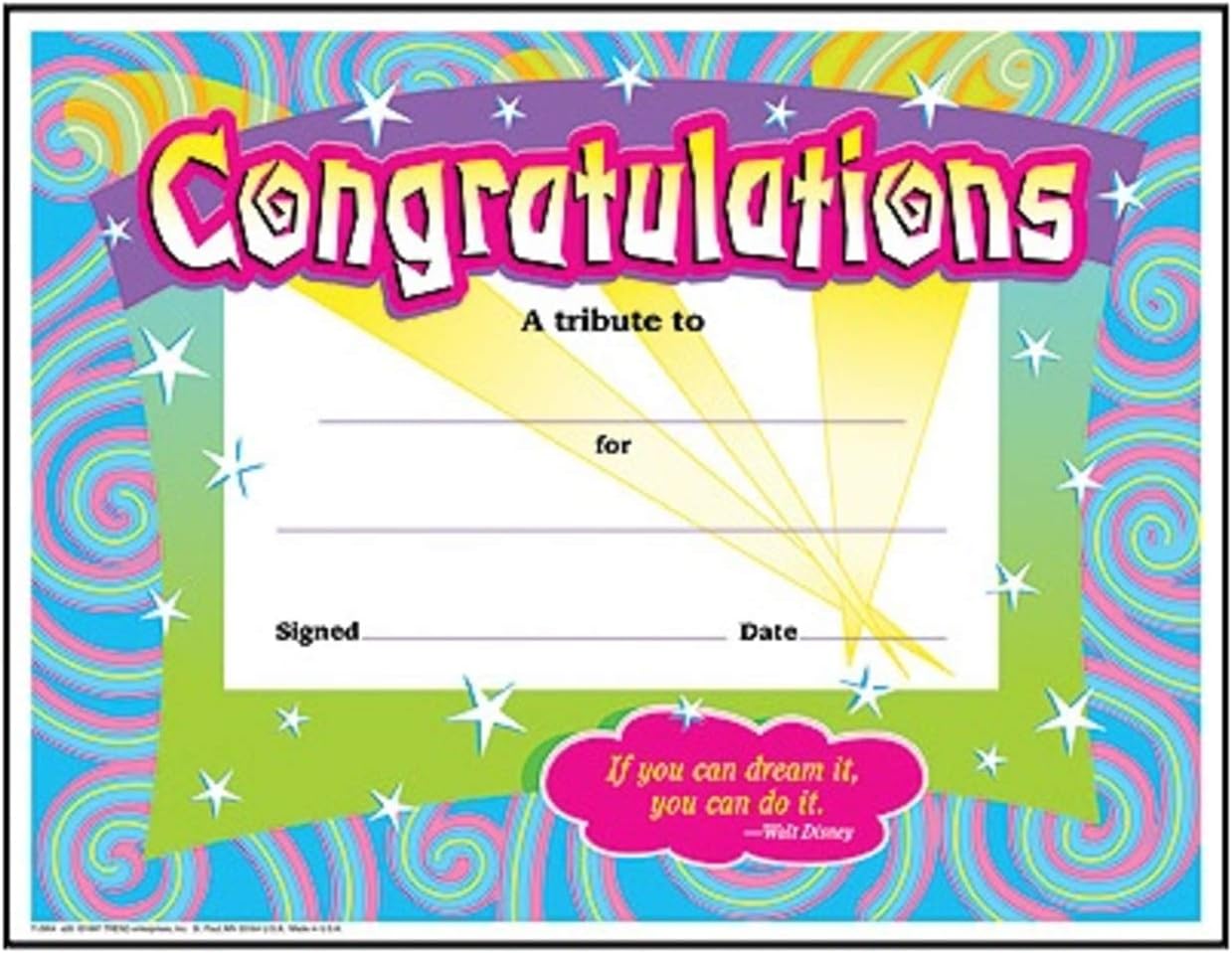Colorful Award Certificates for Students and Professionals: Certificate of Award, Certificate of Recognition, Congratulations Certificate | Set of 3, Each Contains 30 Per Pack, 8.5 Inch x 11 Inch : Office Products