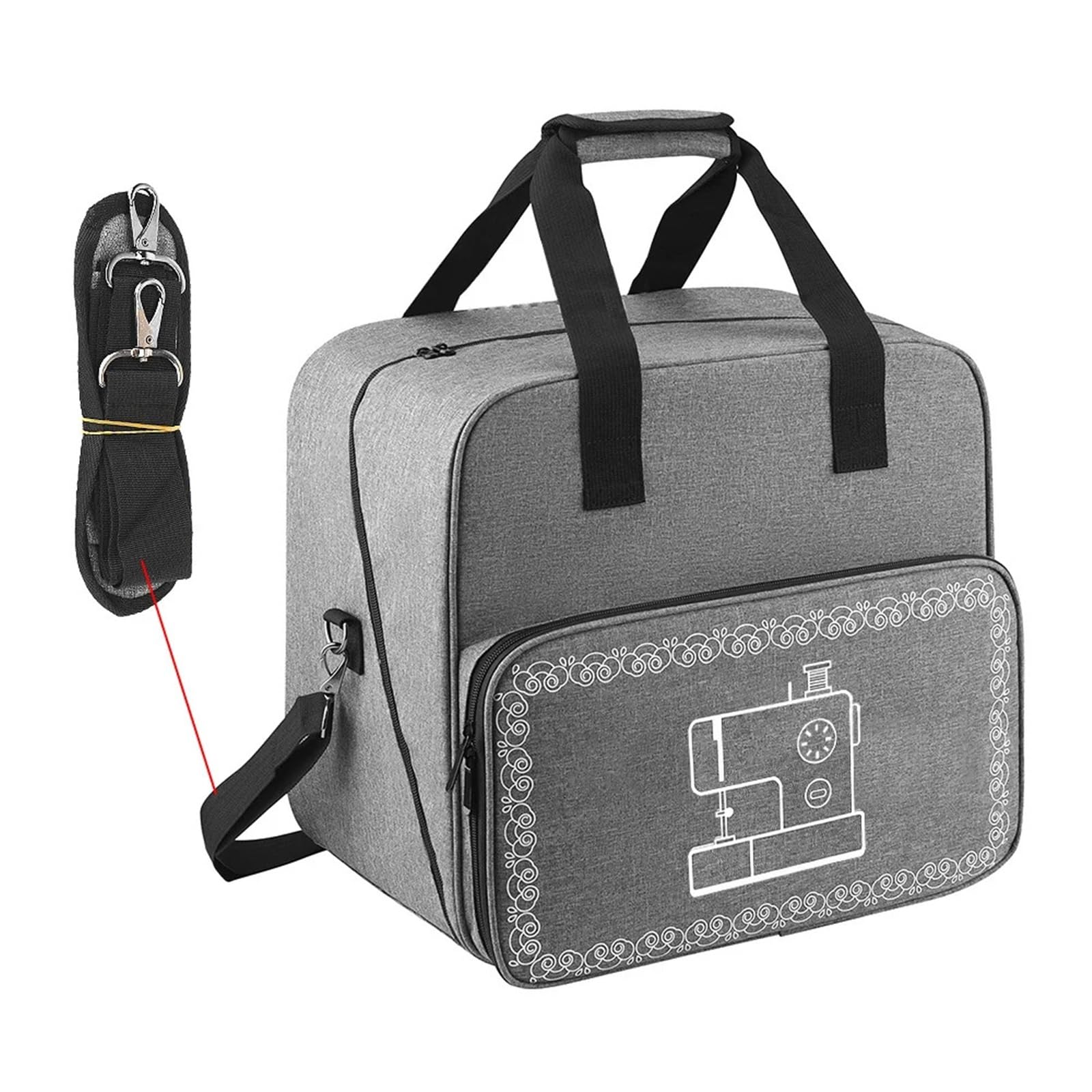 Bolsa de Gran Capacidad for máquina Coser, portátil, for Viaje, for Guardar Hilo, Organizador for el hogar, Accesorios(Gray)