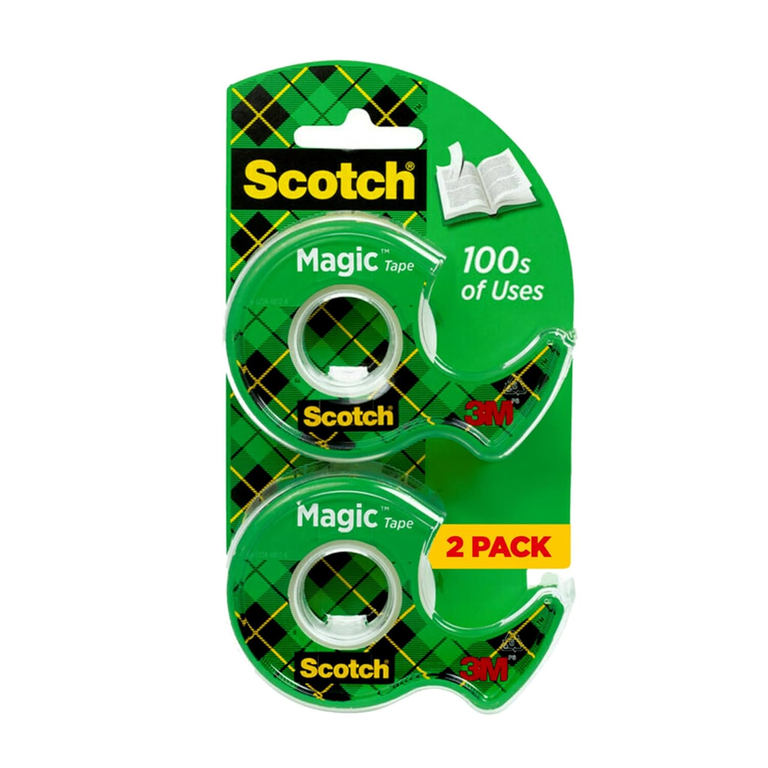 Scotch Magic Tape, Invisible Repair Tape, 1/2 x 750 Inches, 2 Dispensered Rolls