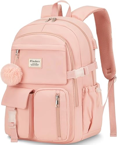 Mochila para adolescentes y niñas, mochila para laptop de 15.6 pulgadas, bonita mochila para niños para estudiantes universitarios de secundaria,