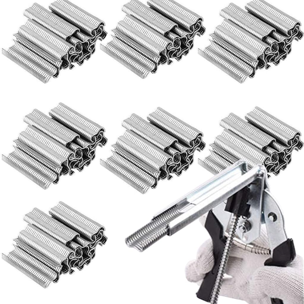 Kit surtido de 6000 anillos galvanizados, kit de instalación profesional de anillos de cerdo para tapicería para amortiguadores elásticos, cables, jaulas de animales para mascotas (para alicates tipo