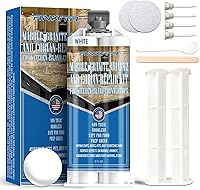 Vista 1 de Kit de reparación de virutas de encimera de cuarzo (blanco), reparación de mármol y granito para reparar rasguños, astillas o arañazos en granito