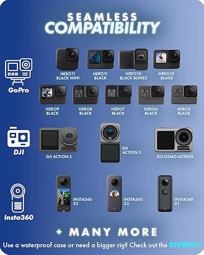 Miniatura 6 de Movo DiveRig3 - Equipo de buceo con 2 luces LED impermeables – Compatible con GoPro HERO3, HERO4, HERO5, HERO6, HERO7, HERO8 y DJI Osmo Action Cam –