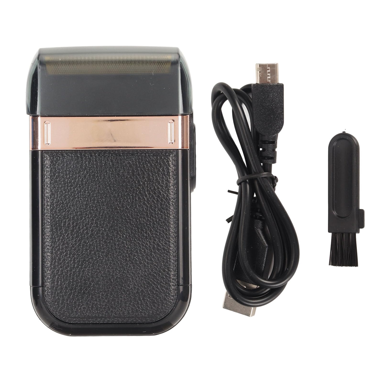 Regolabarba Mini Tagliacapelli Efficiente e Potente per Viaggi a Casa Design Nero Ricaricabile