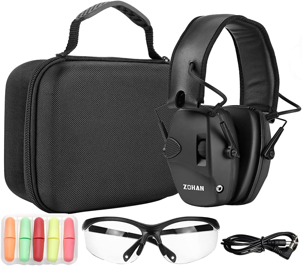 Buy ZOHAN EM054 Electronic Shooting Ear Protection Set with Glasses