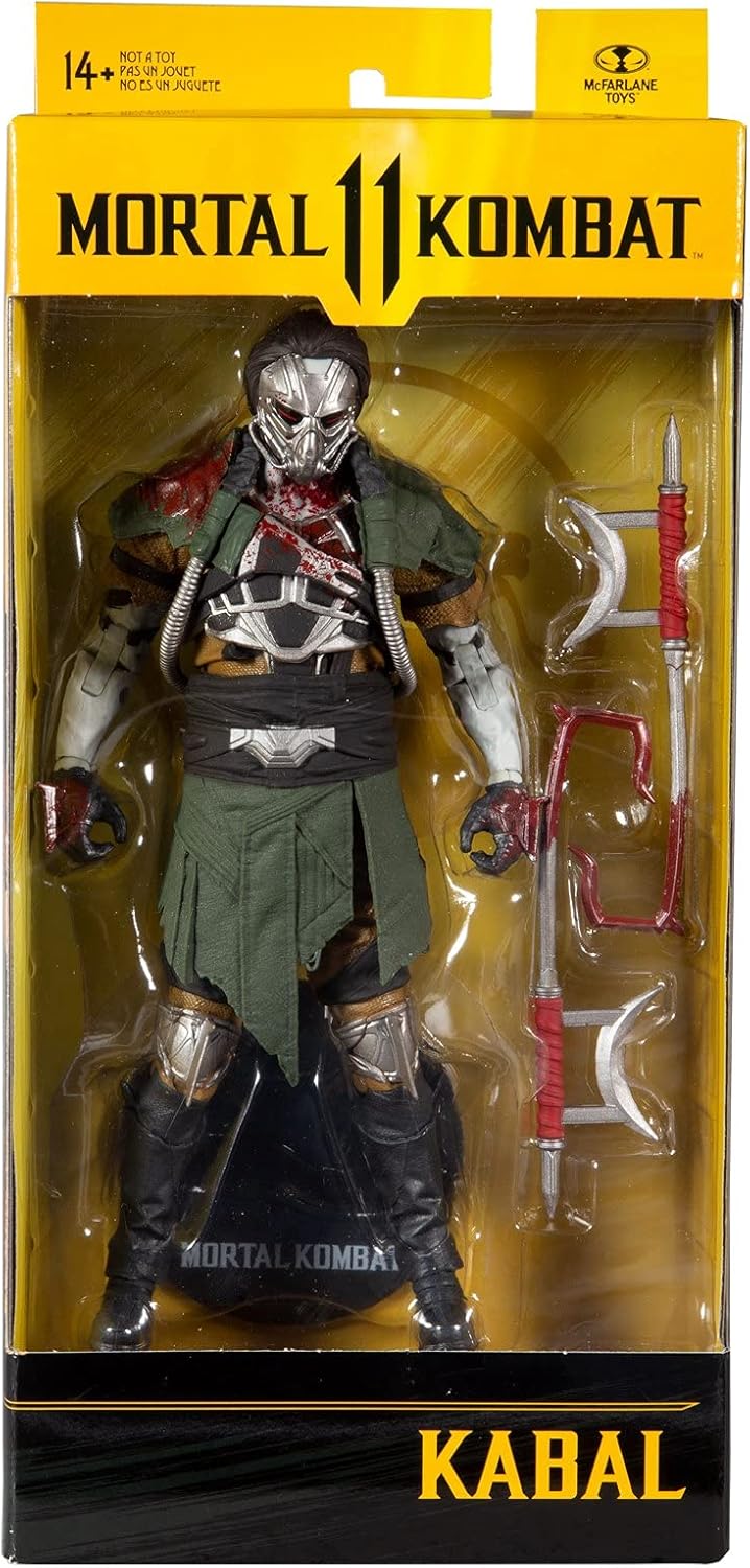 McFarlane Mortal Kombat 7IN Figures WV6 - KABAL (Bloody), 11067