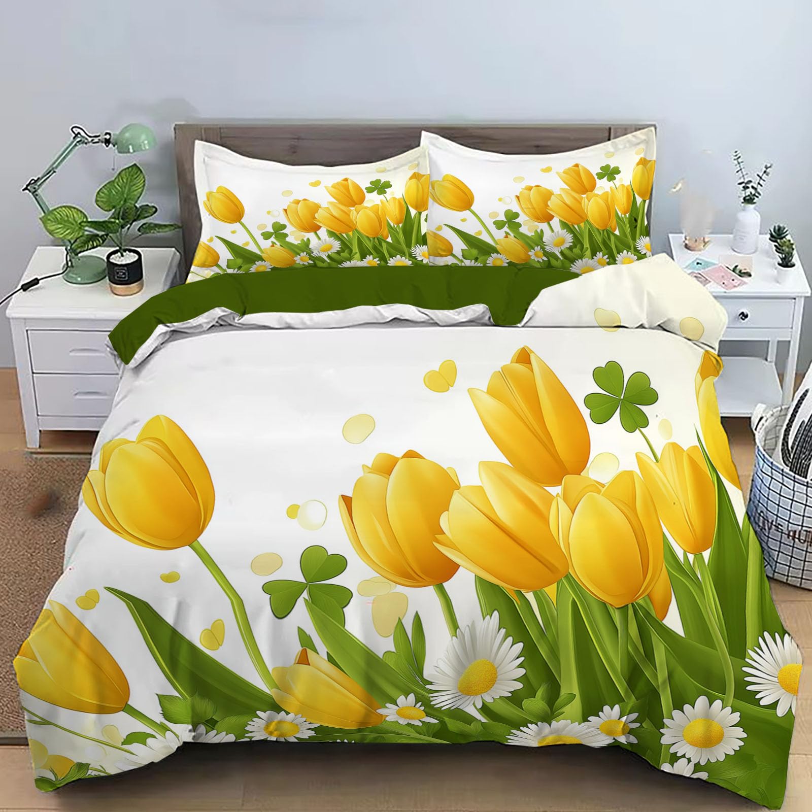 Housse de couette 140x200 enfant matcha green parure de lit microfibre style anime