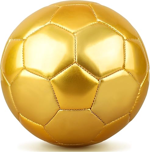 Pelota de fútbol dorada tamaño 2, pelota de fútbol pequeña para niños, pelota de fútbol para niños de 3 a 8 años, pelota de fútbol para interiores,