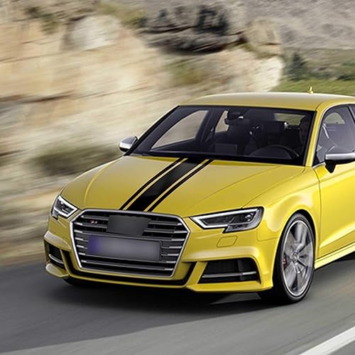 Miniatura 4 de Etiqueta adhesiva TOMALL de 129cmx24cm para el capó del coche, banda adhesiva para el lateral de la carrocería del coche de carreras, banda adhesiva