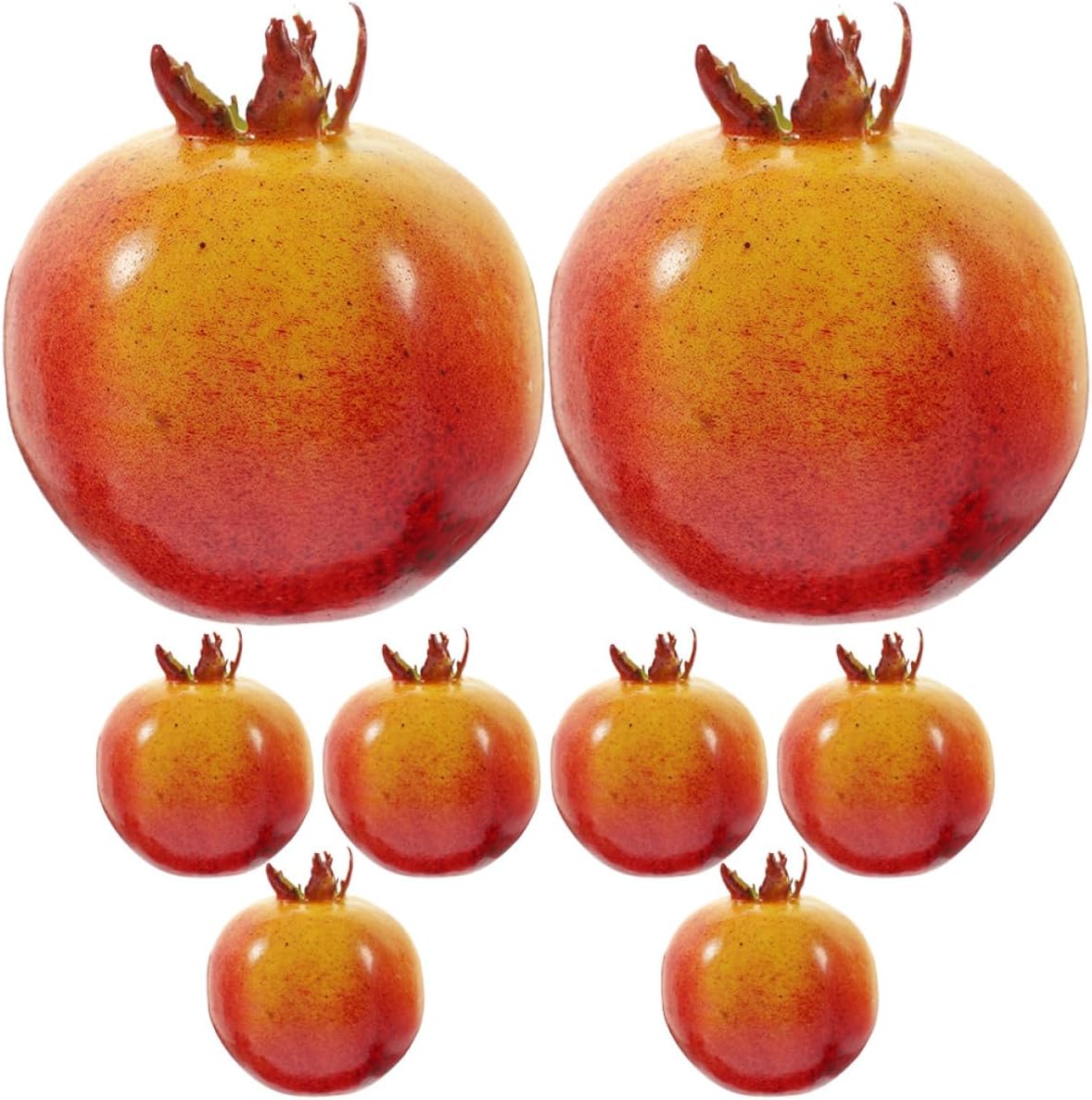 BETOOKY Lifelike Pomegranate Artificial Fruit Foam Decorative Fruit for Home Kitchen Cabinet Decor Photography Props 8pcs Set