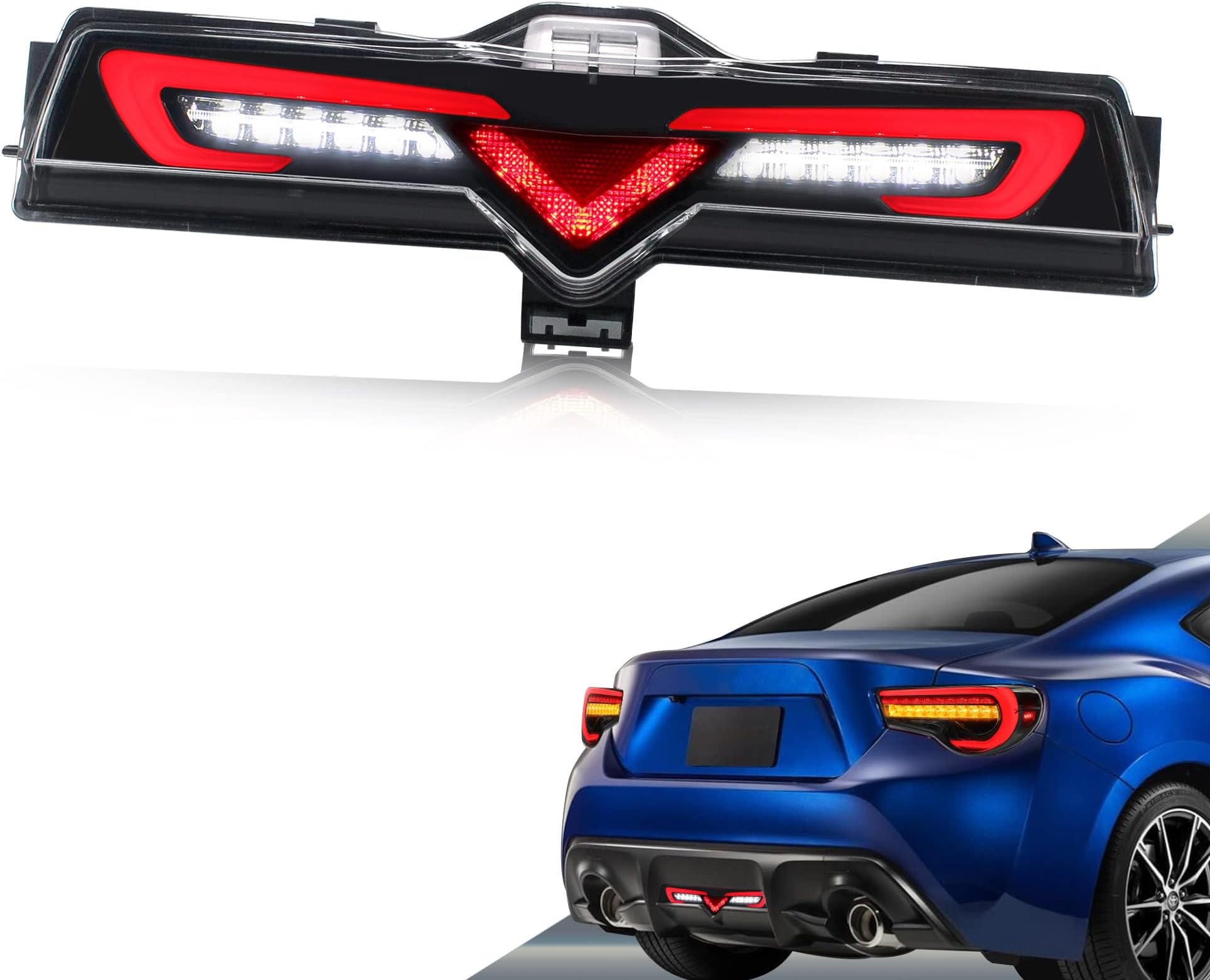USEKA For 2012-2016 GT86 BRZ Mk1 LED Rear Bumper Backup Reverse Lamp Clear Lens Tail Fog Lights