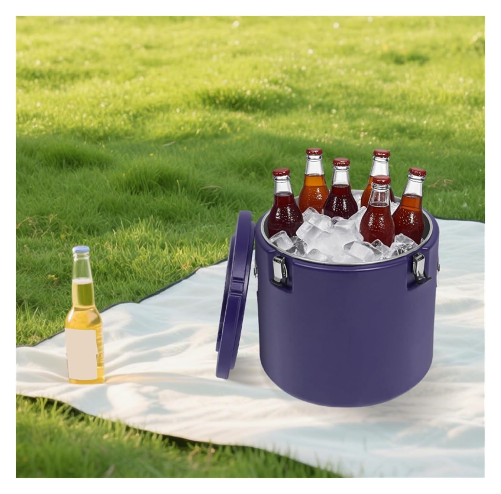 Seau isolé for Boissons Chaudes et Froides, 2 pièces, Commercial Seau a glacon | Récipient alimentaire isolé scellé et étanche for le restaurant