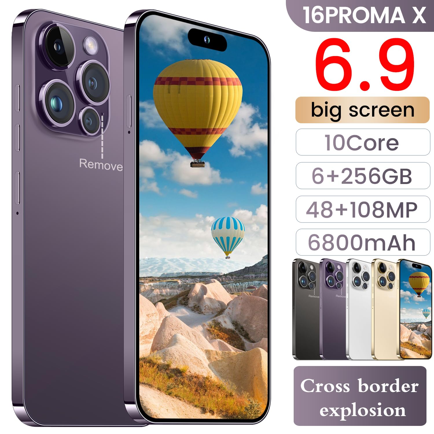 Amazon.com: 16PROMA X Unlocked Smartphone 6.9
