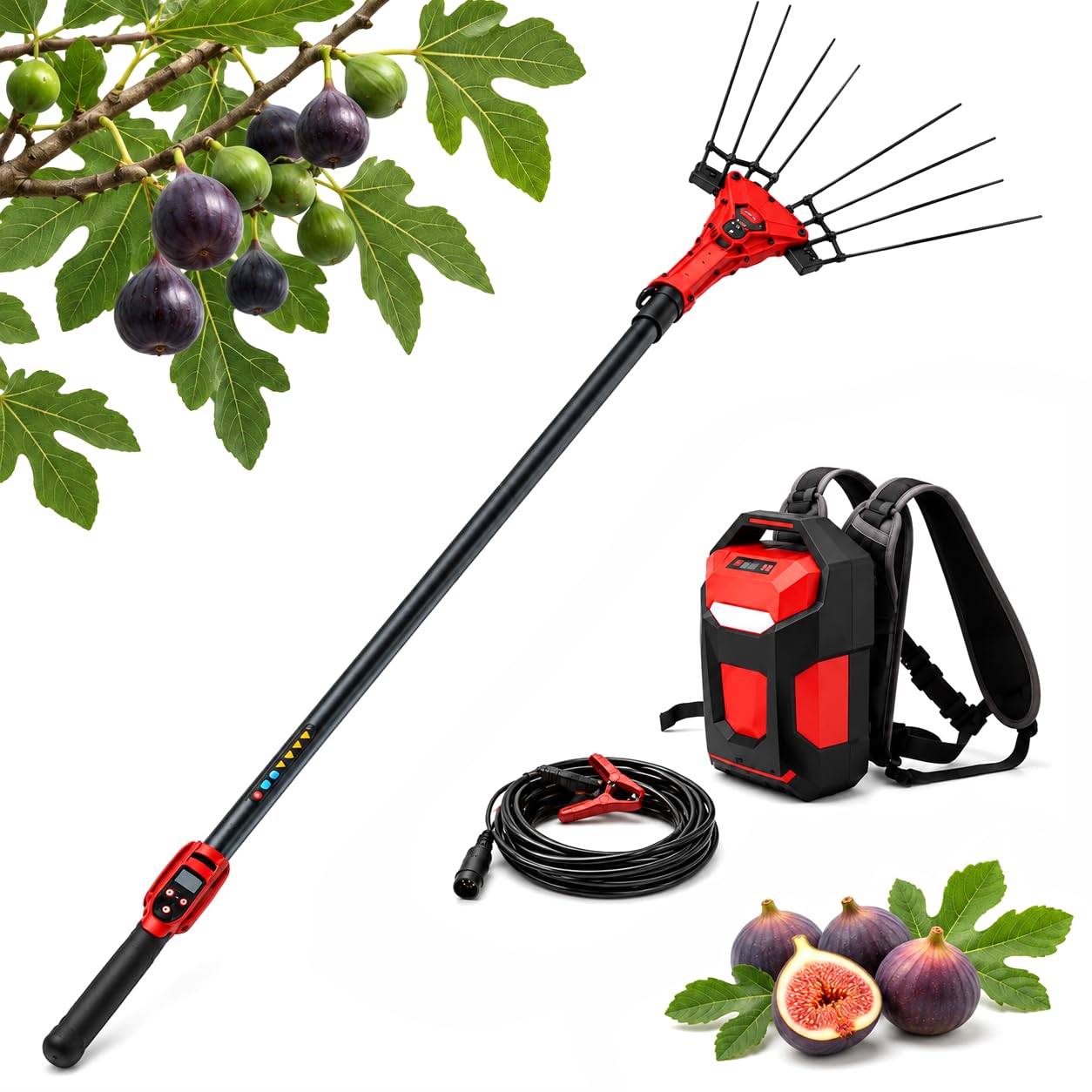Vareador de Árboles Frutales para Aceitunas con Alcance de 200–300cm 600W