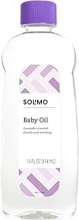 Amazon Brand - Solimo Baby Oil, Lavender Scented, 14 Fluid Ounce