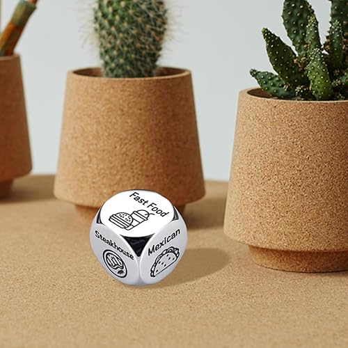 Miniatura 7 de LETAJOY Food Decision Dice,Valentines Day Gifts for Him Her Date Night Dice for Couples Dinner Choice Dice Metal for Boyfriend Girlfriend