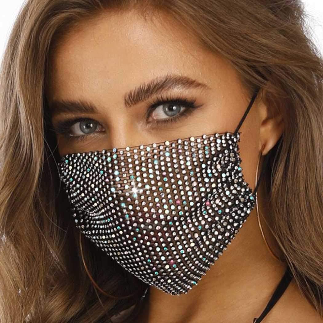 Fstrend Crystal Rhinestone Mesh Covering (Black)…