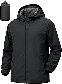 Jaqueta de chuva masculina corta-vento, impermeável, capa de chuva, ciclismo, corrida, caminhada, capuz, leve, embalável