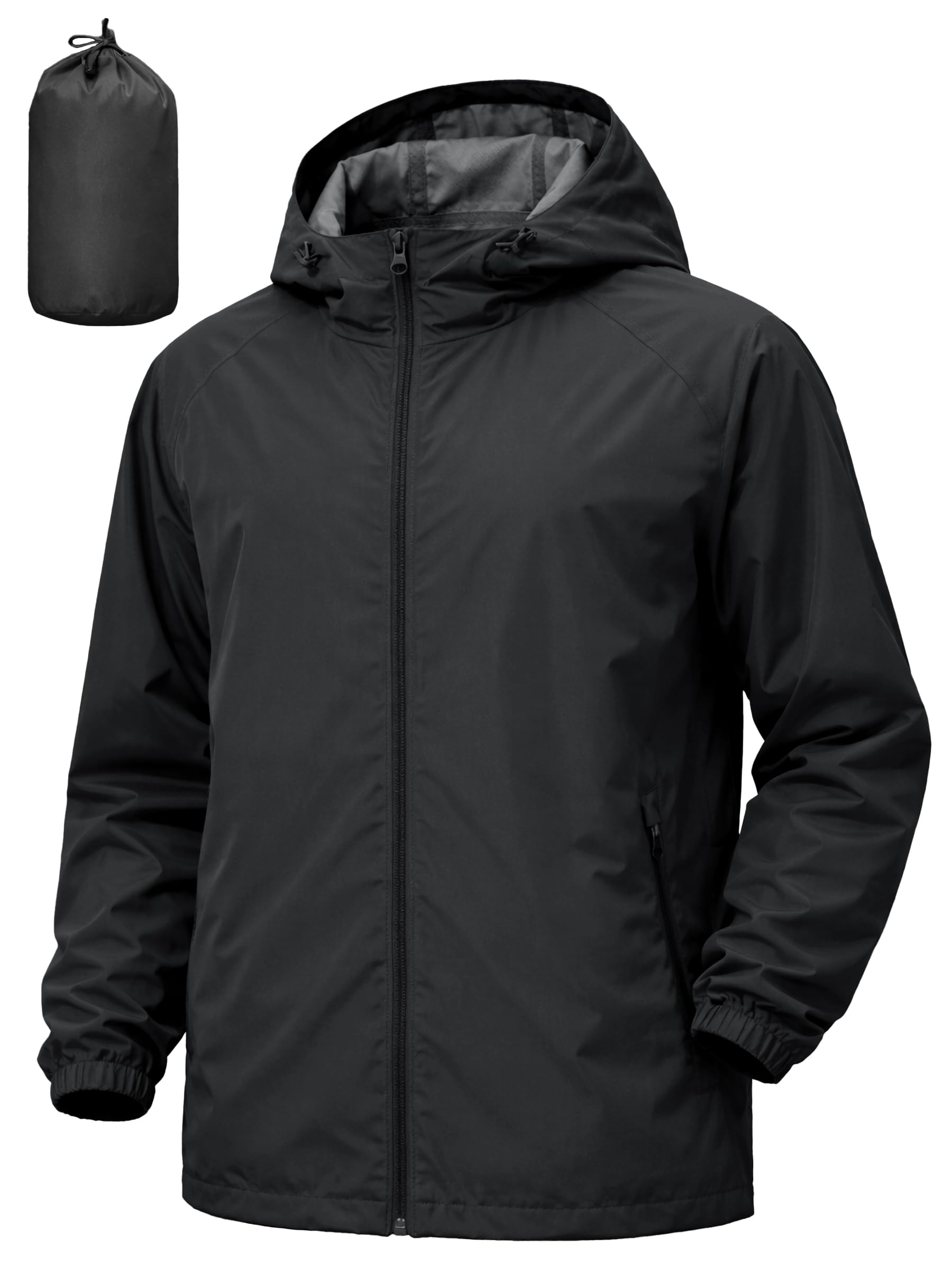 Mens Raincoat Waterproof Lightweight Rain Jacket
