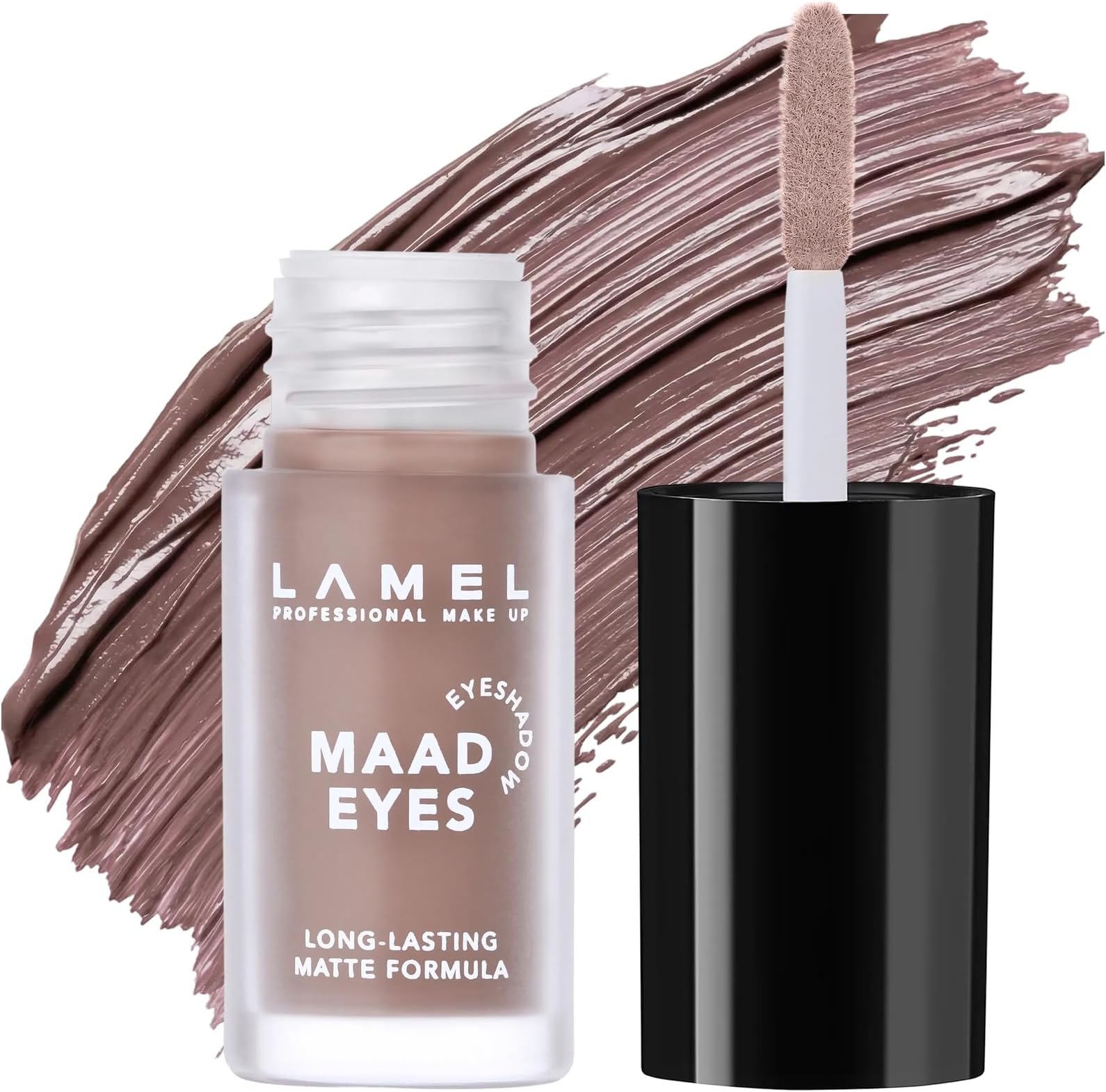Matte Liquid Eyeshadow - Long Lasting Waterproof Eye Tint - Quick-Drying, Hypoallergenic Eye Makeup - Creamy & Smooth Formula - Brown Matte Cream Eyeshadow - Maad Eyes, №401, 5.2ml / 0.17oz