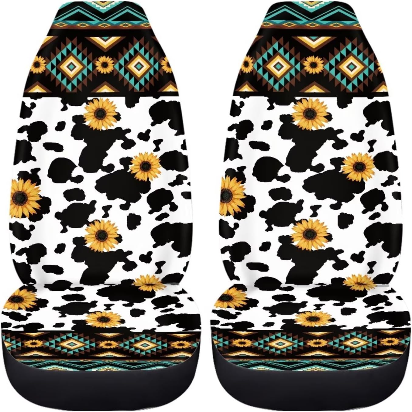 BIGCARJOB Flags Rugby Print Car Seat Cover Set of 2 Pcs Auto Seat Cushion Pads for Men Women Sport Fire Soccer Print Universal Car Front Seat Cover Set Fits for Car,SUV Sedan,Truck