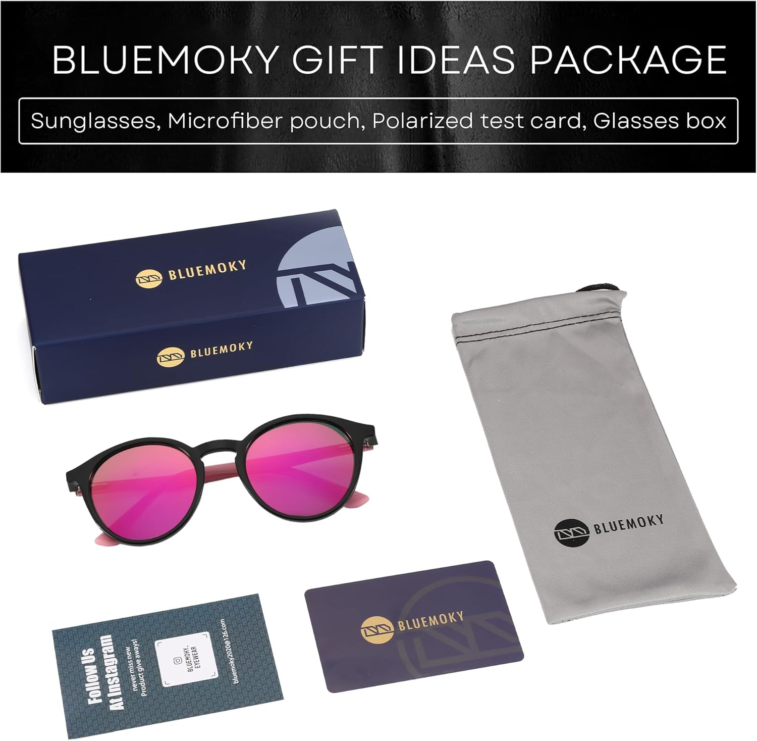 BLUEMOKY Polarized Round Sunglasses Trendy: Cute Shades for Men Women UV400 Protecion - Classic Circular Sun Glasses - Image 7