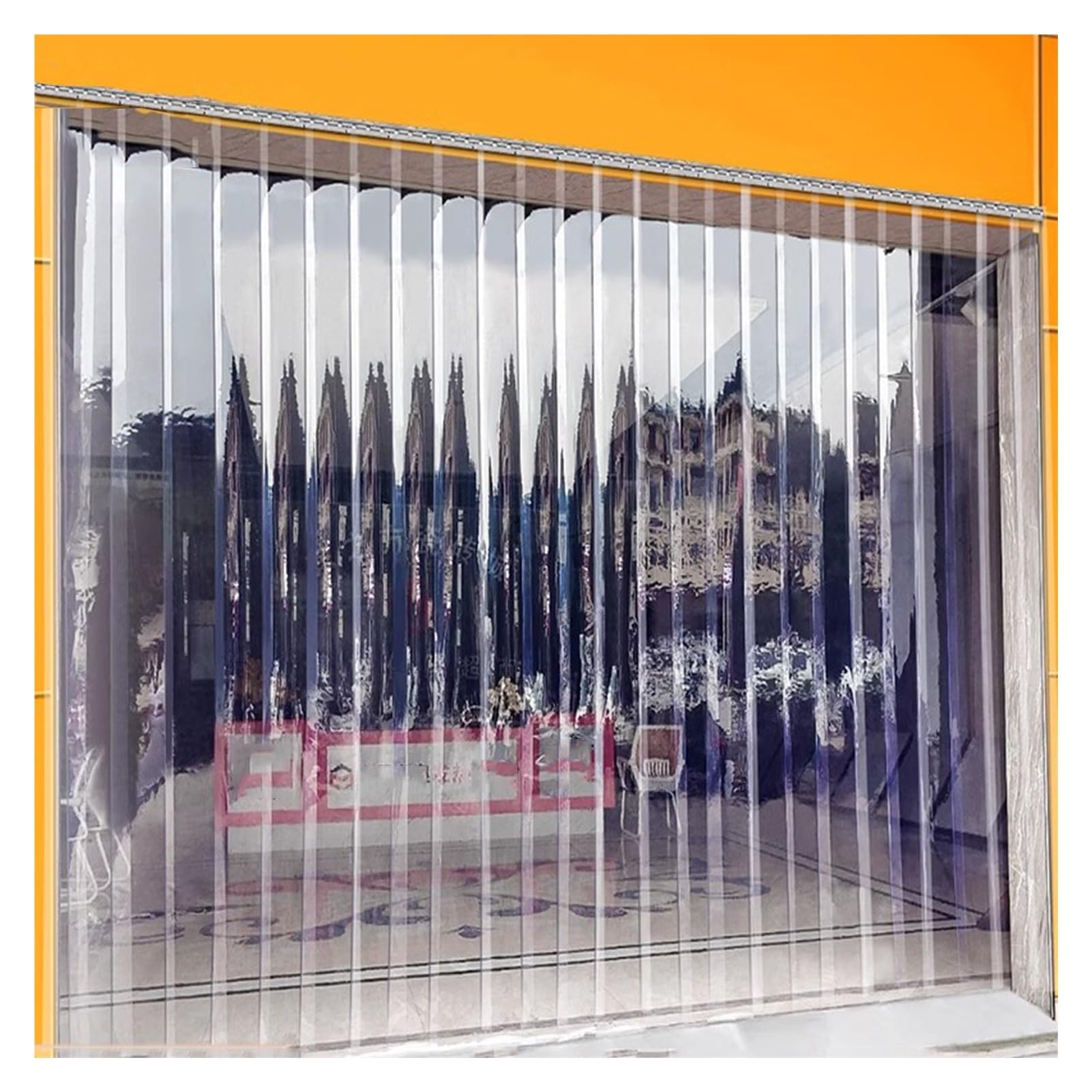 Tende Verticali PVC, Tende A Strisce Plastica Vinile di Plastica Tende Verticali Adatto per I Garage per Magazzini di Fabbrica, Personalizzabile(90x230cm/35.43x90.55in)