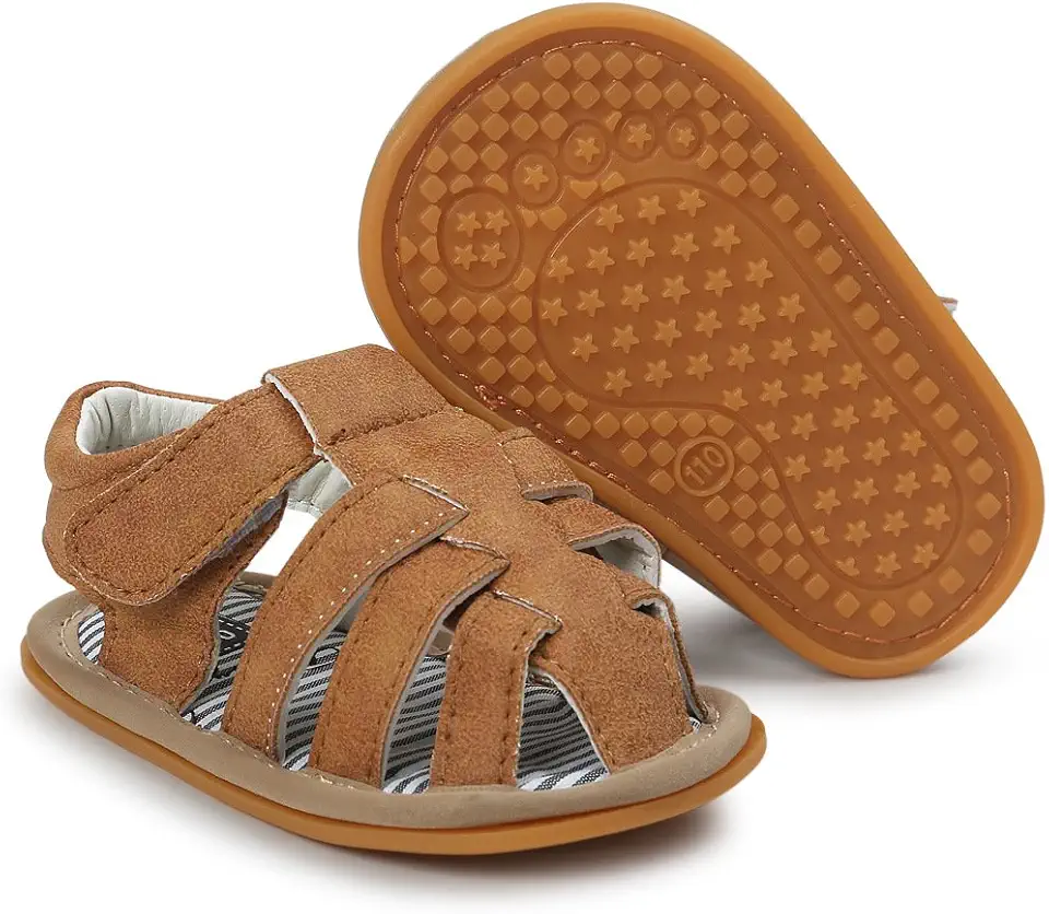 Sandálias de verão para bebês meninos e meninas ao ar livre praia antiderrapante borracha sola macia recém-nascido criança primeira caminhada sapatos