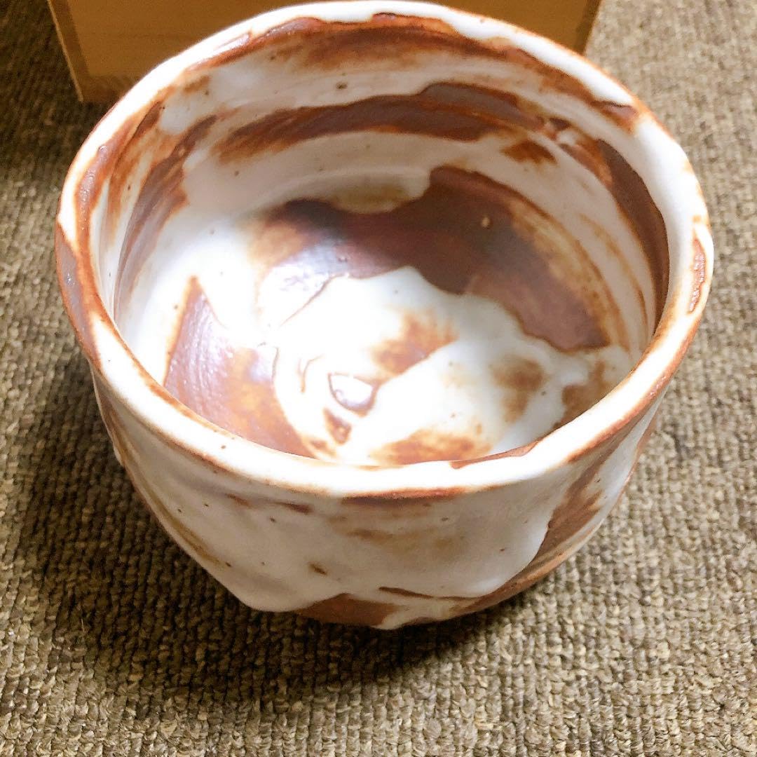 Mino Ware Akashino Shino Matcha Rice Bowl, Infamous Brand, Artist, Antique Tea Ceremony