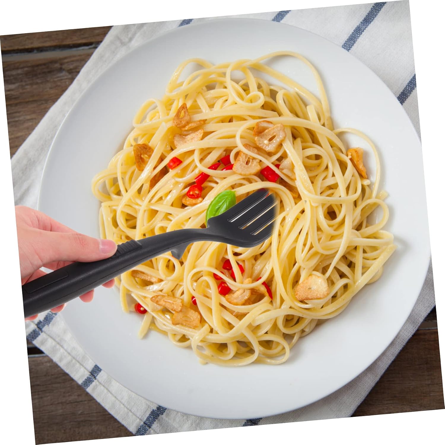 2pcs Silicone Cooking Fork Pasta Fork Heat Resistant Kitchen Tool