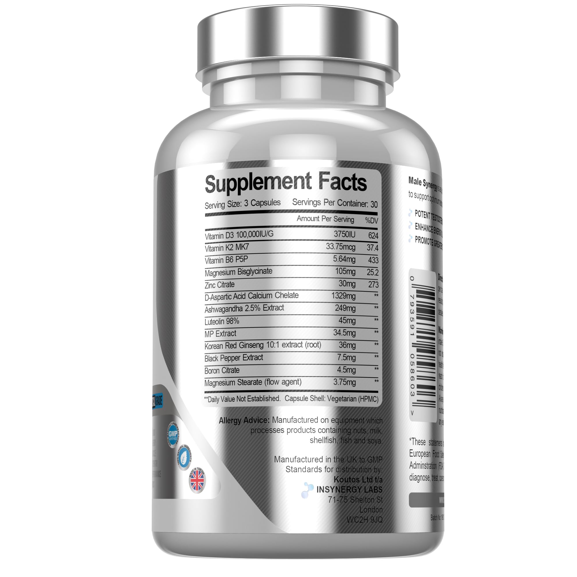 Complément Alimentaire Pour Hommes - 12 Capsules - Marque MountBeauty - Fabriqué En Inde
