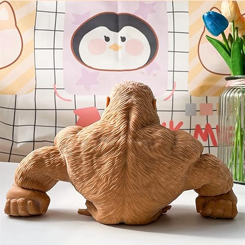 Miniatura 2 de Gorila de goma elástica rellena de arena con pegamento, juguete de descompresión suave de látex Gorilla, juguete de descompresión elástico de alta