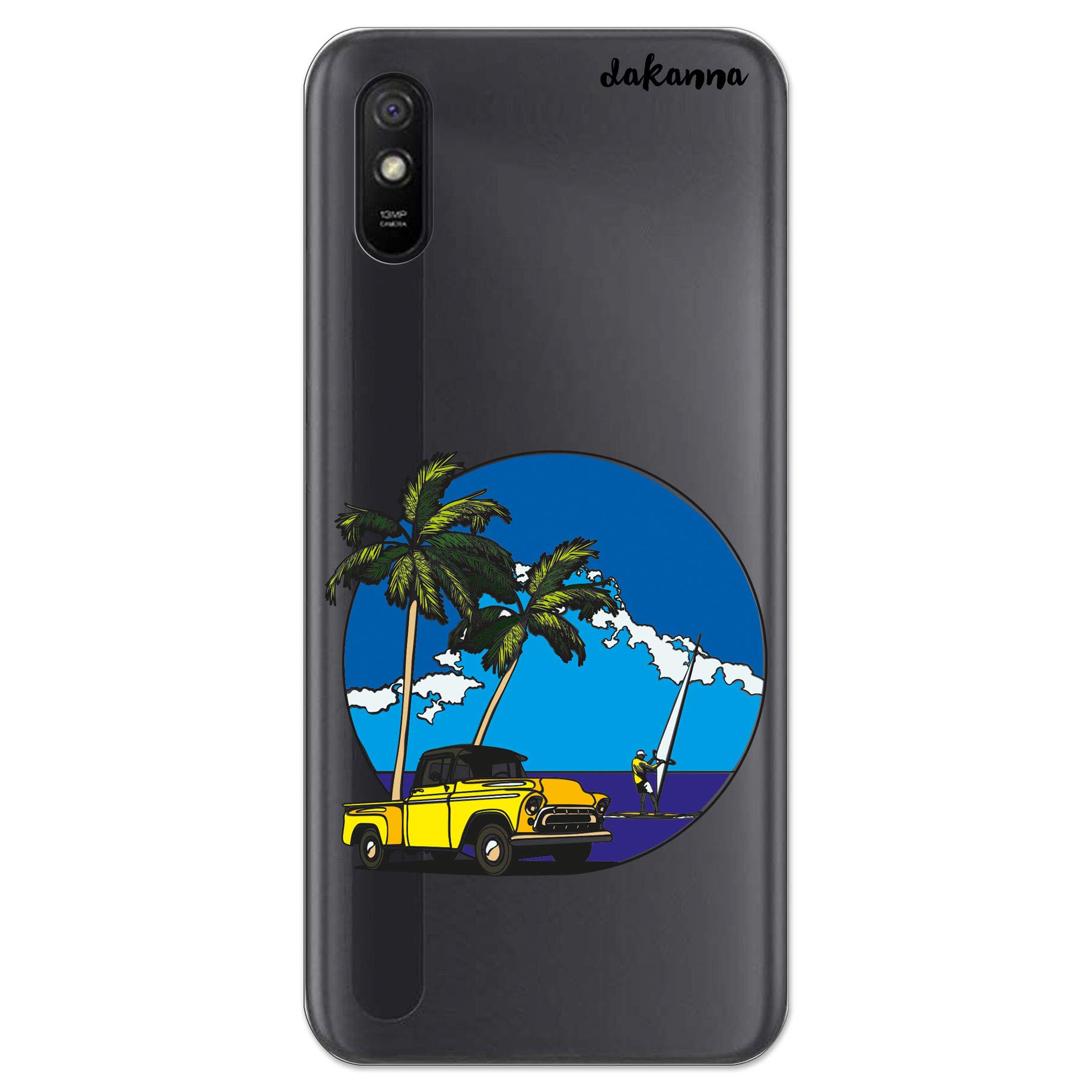 Movilshop Custodia per [Xiaomi Redmi 9A / 9AT ] Disegno Giappone [ Daruma, maschera Kitsune e Hannya Japon ] in silicone flessibile trasparente custodia cover gel per smartphone