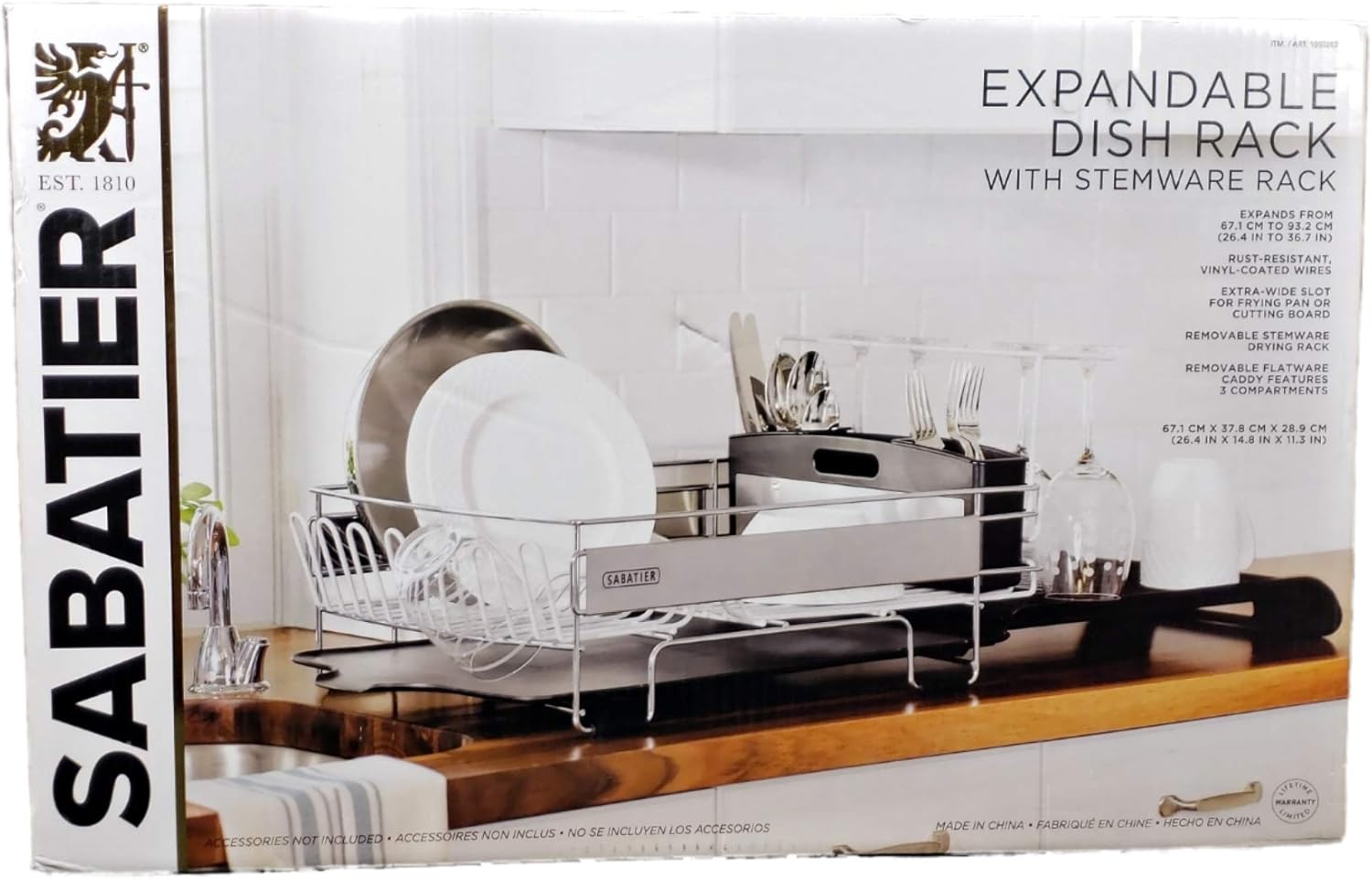 Sabatier Expandable Space Saving to Full Capacity Rust Resistant