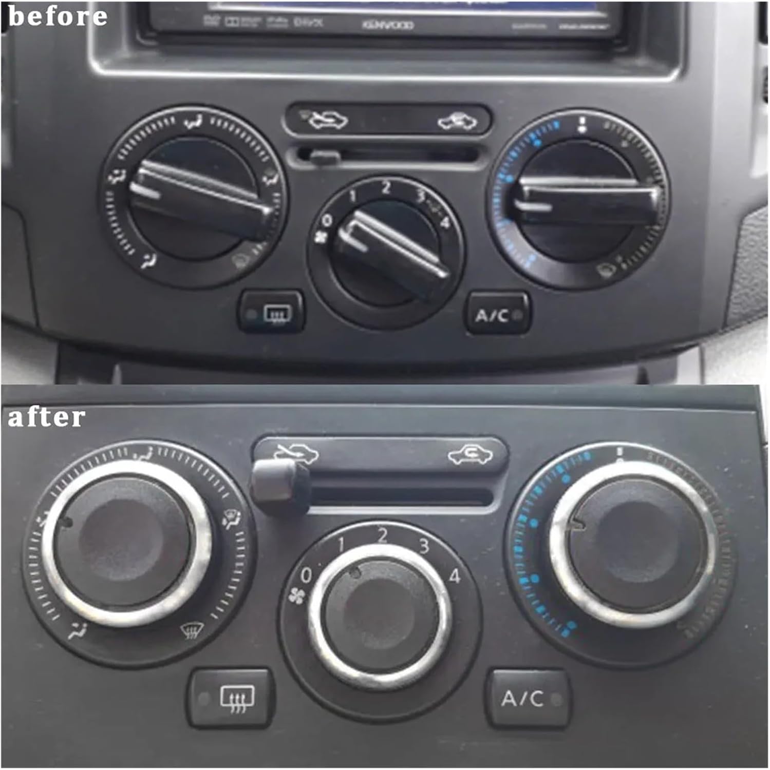 VEADONS Car AC Knobs | Compatible With Nissan Tiida Livina Geniss Sylphy