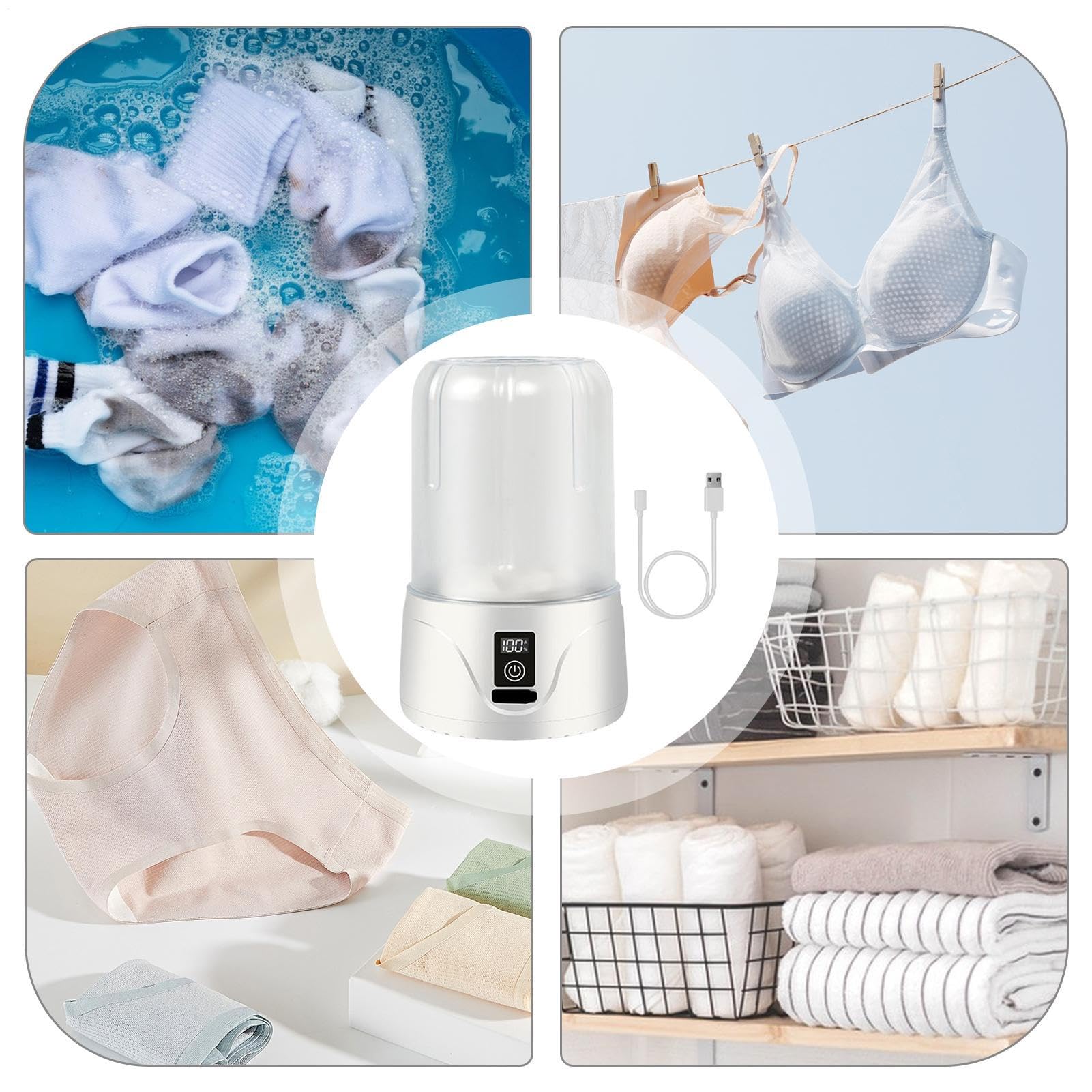 Mini Machine À Laver Portable, Petite Machine À Laver Domestique