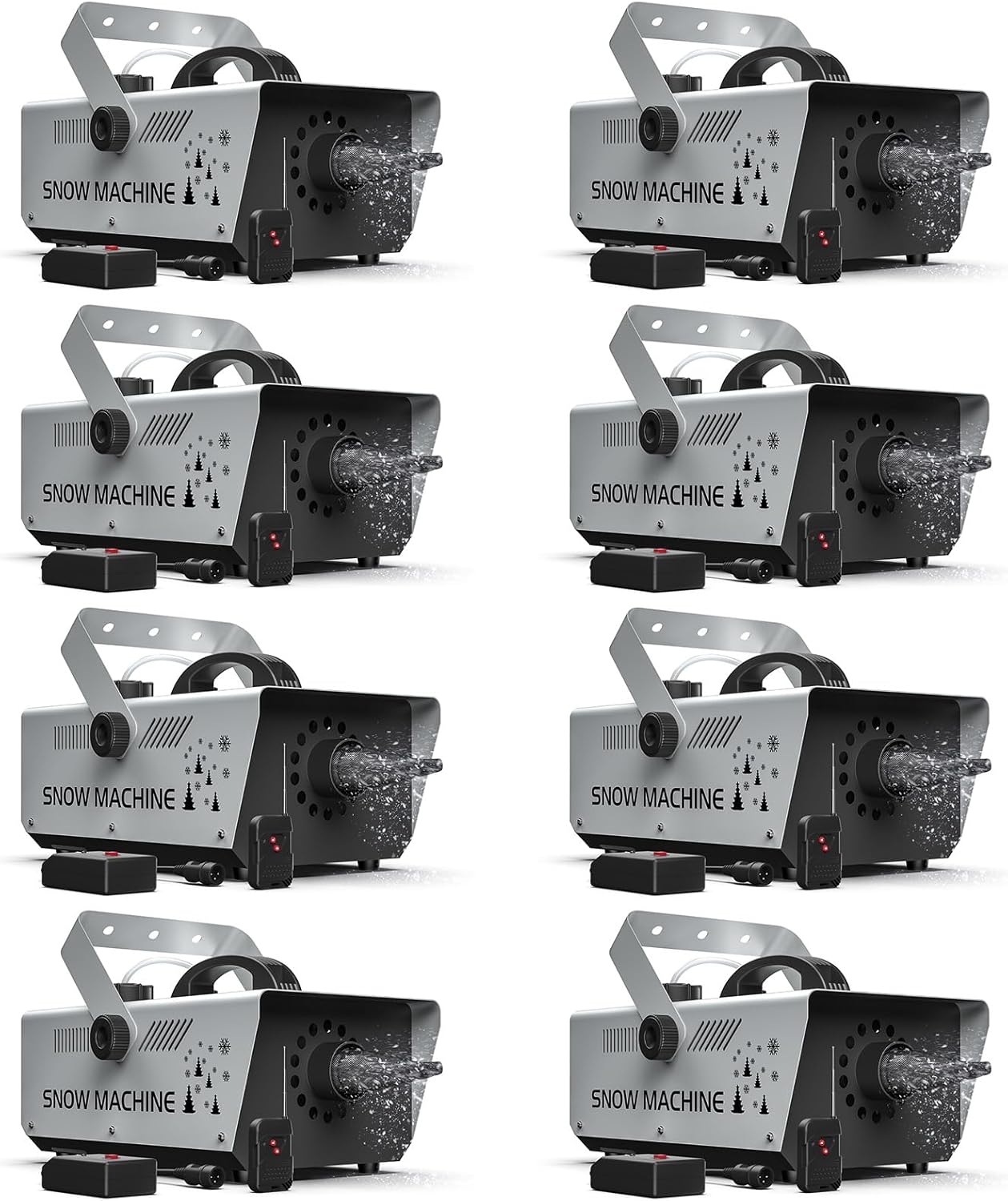 1000W Snow Machine Remote & Manual Control Snowflake Making Adjustable Snowflake Size Snowmaker Perfect for Christmas,Weddings and Theatrical Effects (Grey, 1)