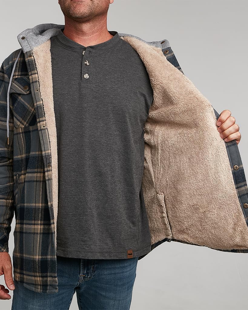 Venado Northwoods Hooded Shirt Jacket - Work Coat for Men