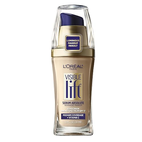 L'Oreal Paris Visible Lift Serum Absolute Foundation, color marfil claro, 1 onza (paquete de 2)
