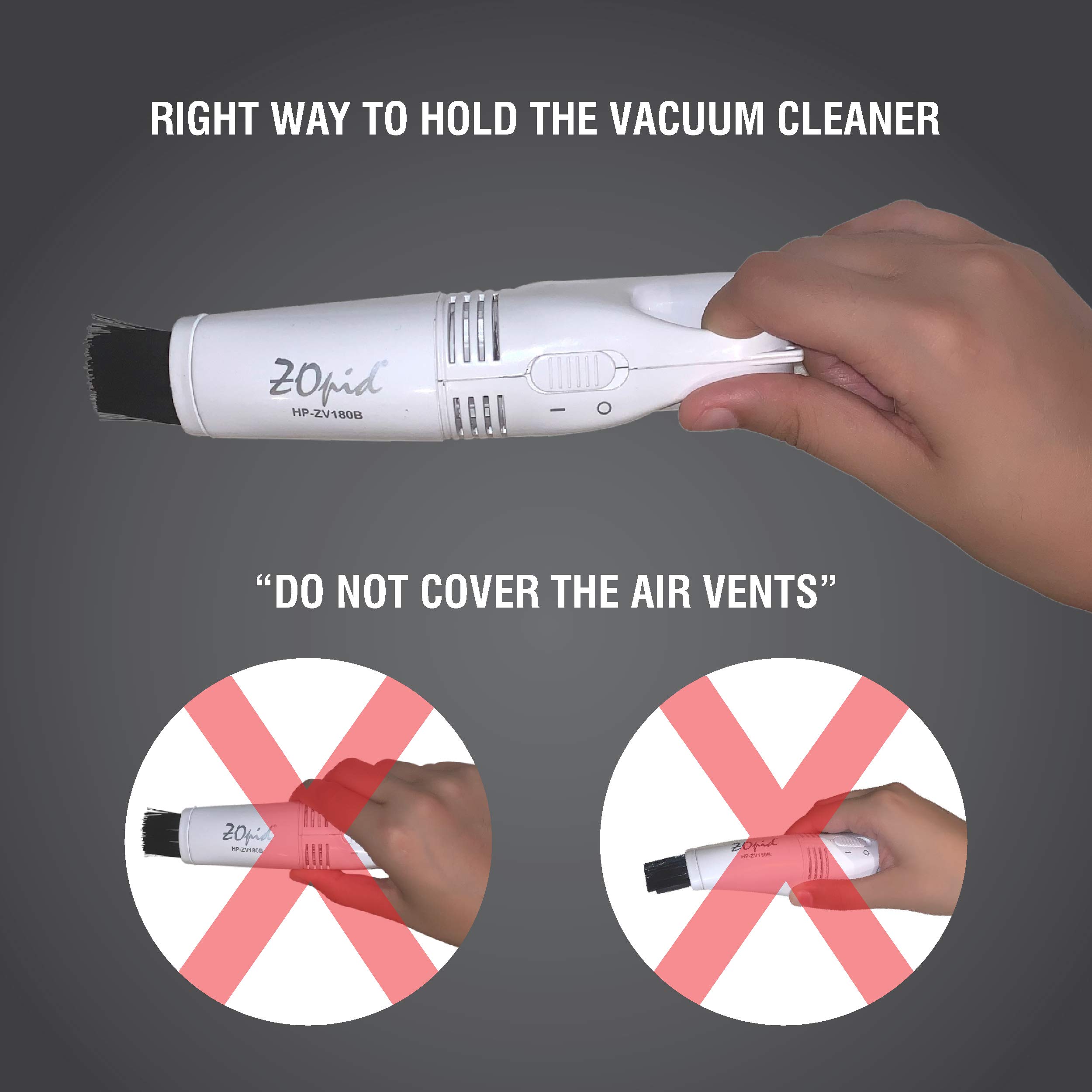 ZOpid Mini BatteryOperated Handheld Desktop Vacuum Cleaner Clean