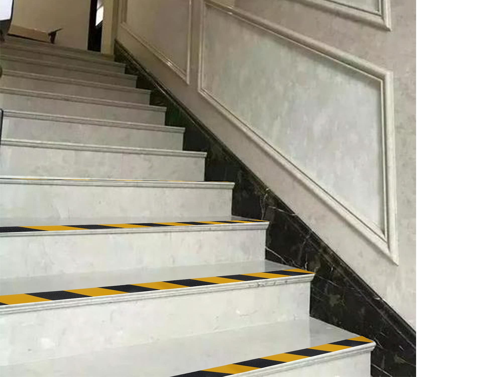 Nastro Antiscivolo Adesivo 50mm X 20m - 2 Rotoli Nero E Giallo, Per Scale E Superfici Scivolose - Foto 13